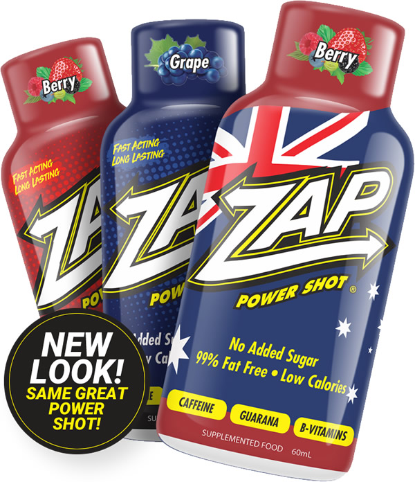 ZAP POWER SHOT - New Look - Same great taste